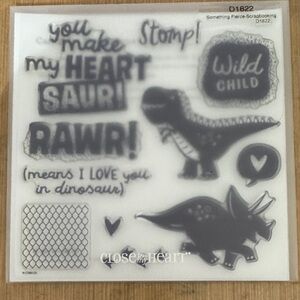 Close To My Heart Dinosaur Clear Stamp Set - Black
